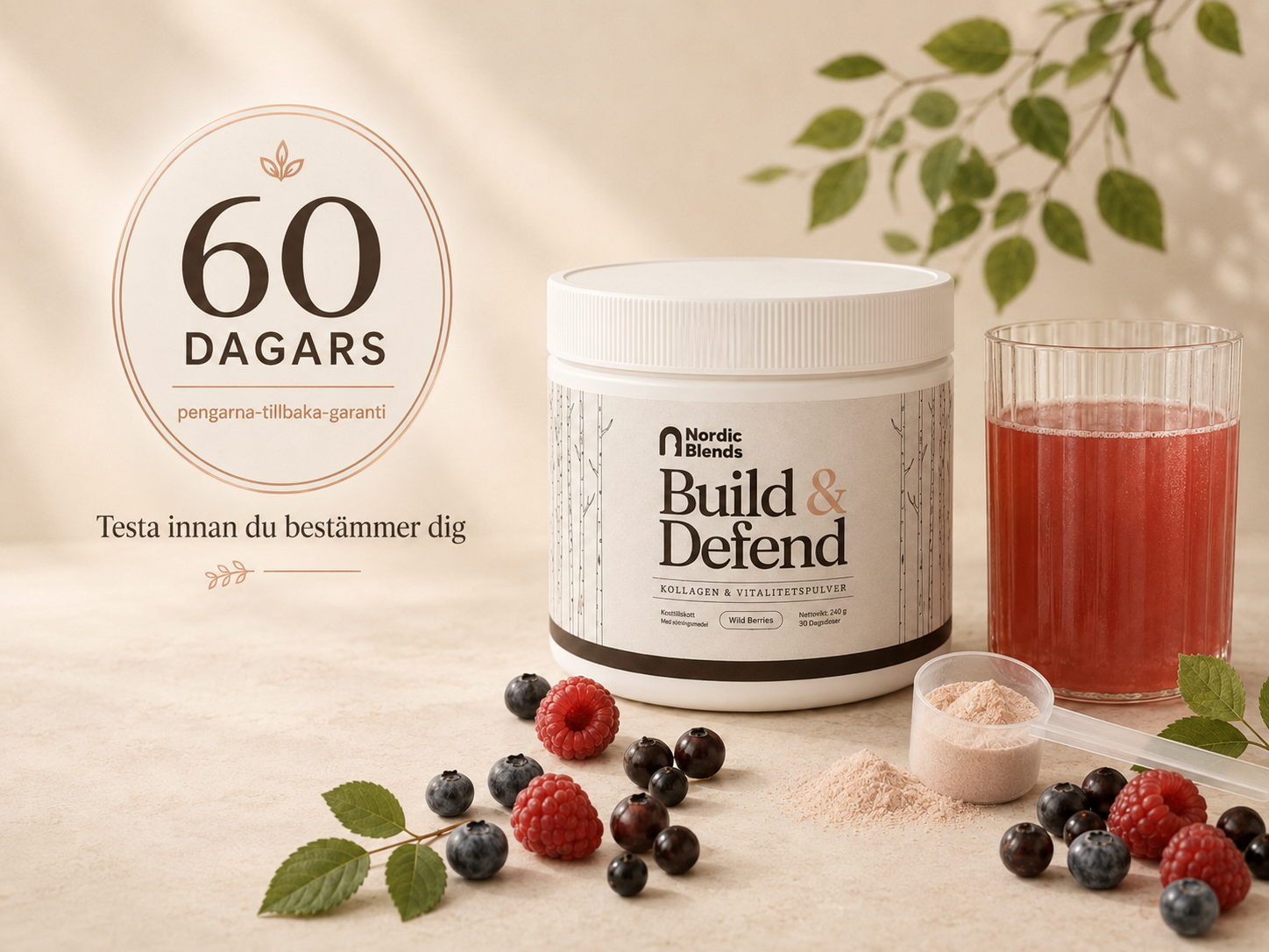 60 dagars pengarna-tillbaka-garanti